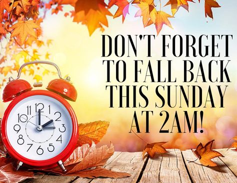 Change your clocks back an hour the Sunday at 2am. Fall Back Time Change 2024, Fall Back Time Change, Fall Back Time, Clocks Fall Back, Daylight Saving Time Ends, Weekly Quotes, Fall Pics, Time Change, Daylight Saving