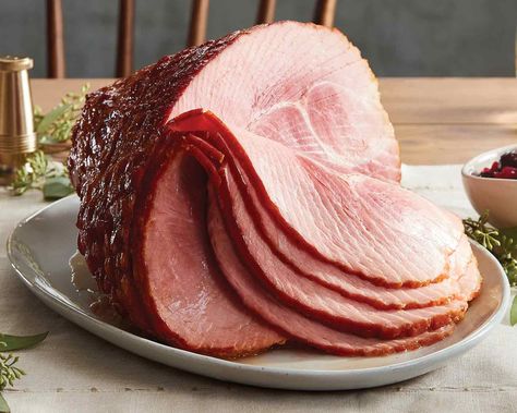 Our Signature™ Spiral-Sliced Ham is naturally hickory-smoked in juices, cured and finished with a touch of brown sugar. Fully cooked with the bone in, our ham is tender, moist, flavorful and pre-sliced for easy serving. Ham Aesthetic, Slow Cooked Ham, Ham In The Oven, Spiral Sliced Ham, Omaha Steaks, Spiral Ham, Ham Casserole, Holiday Ham, Ham Bone