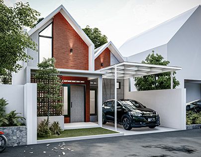 Industrial House Exterior, House Renovation Design, 3 Storey House Design, Modern Style House Plans, Modern House Facades, Architect Design House, Minimal House Design, Architecture Concept, Small House Design Plans