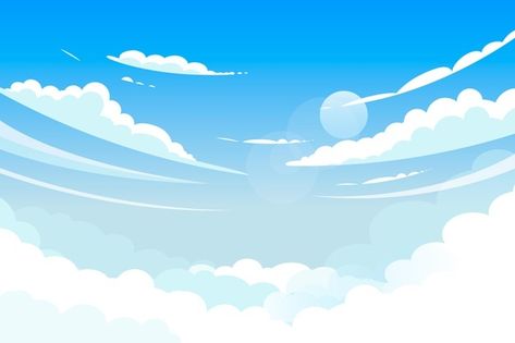 Video Background Ideas, Background For Video, Background Site, Sky Illustration, Creative Backdrops, Cloud Illustration, Background Summer, Illustration Art Kids, Birds In The Sky