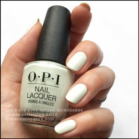 OPI Don’t Cry over Spilled Milkshakes – OPI Grease 2018 Opi Swatches, Latest Nail Colours, Nail Fashion Trends, Opi Nail Colors, Nails 2017, Finger Nail Art, Nail Colours, Nail Art Wedding, Opi Nail Lacquer