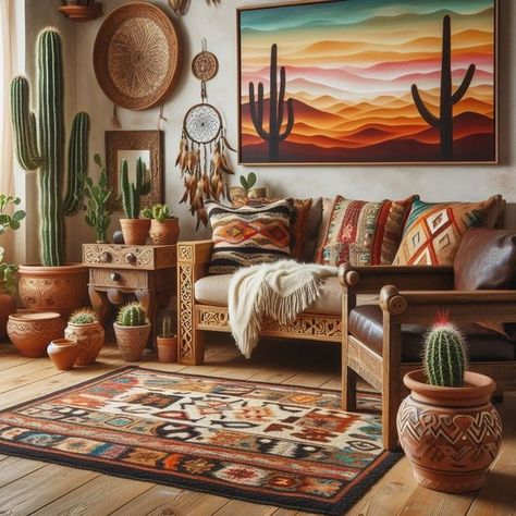 Southwest Eclectic Decor, Hacienda Style Home Decor, Southwestern Art Southwest Style, Southwest Living Room Ideas, Southwest Boho Living Room, Arizona Decor Interior Design, Southwest Homes Interior, Southwest Decor Living Room, Rustic Airbnb