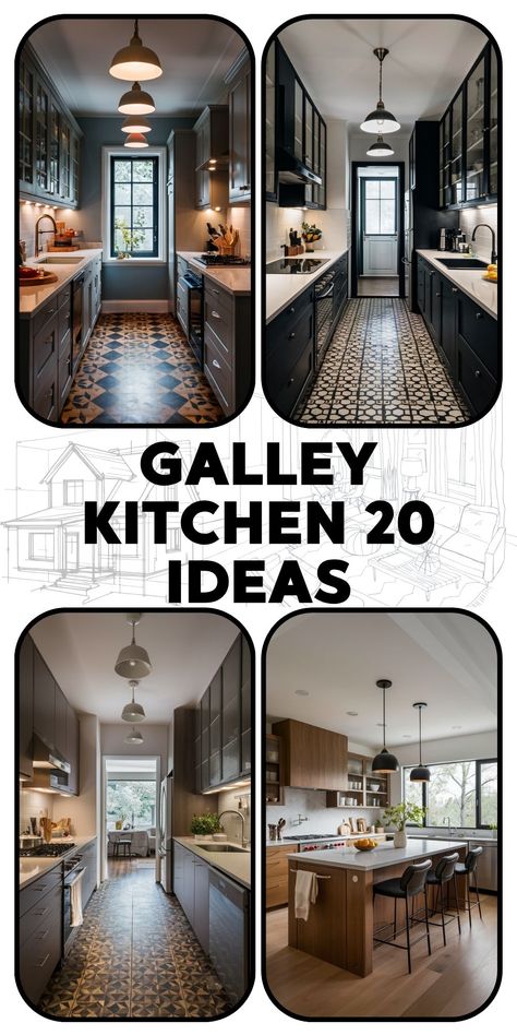 Discover 20 innovative galley kitchen ideas for your next galley kitchen remodel. From efficient galley kitchen layouts and island designs to maximizing narrow spaces, this guide covers it all. Explore tips for lighting, peninsula setups, white kitchens, and more to transform your space with style and functionality. Kitchen Remodel Galley Style With Island, Peninsula Galley Kitchen, Elegant Galley Kitchen, Small Open Galley Kitchen, Kitchen Remodel Narrow Layout, Galley Kitchen Cabinets Colors, Gally Kitchen With Island, Kitchen Design Galley Layout, Small Galley Kitchen Remodel Layout Picture Ideas