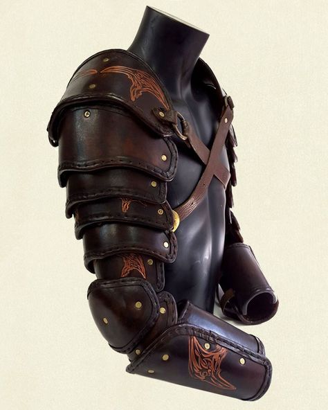 (Li) Studded leather	45 gp	12 + Dex modifier	—	—	13 lb. Leather Armor Fantasy, Studded Leather Armor, Gladiator Armor, Armor Fantasy, Fantasy Craft, Biker Wear, Body Armour, Ancient Armor, Diesel Punk