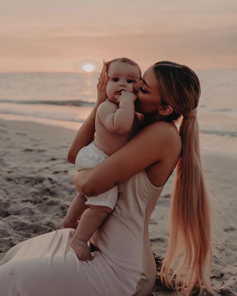 Image may contain: one or more people, ocean, sky and outdoor Toddler Beach Photos, Newborn Beach Photography, Baby Beach Pictures, Baby Beach Photos, Gracie Piscopo, Mommy Daughter Pictures, Daughter Photo Ideas, Mother Daughter Pictures, Beach Mom