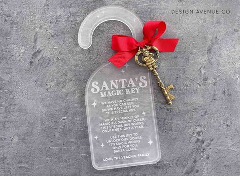 Santa’s Magic Key, Magic Santa, Christmas Poem, Santa Key, Christmas Eve Traditions, Santa's Magic Key, Magic Key, Custom Birthday Invitations, Christmas Traditions Family