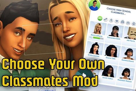 Choose Your Own Classmates Mod (Sims 4) by konansock Sims 4 Jobs, Los Sims 4 Mods, Sims 4 Traits, Ts4 Mods, Sims 4 Anime, Play Sims 4, Sims 4 Cas Mods, Pelo Sims, Sims 4 Mods Cc