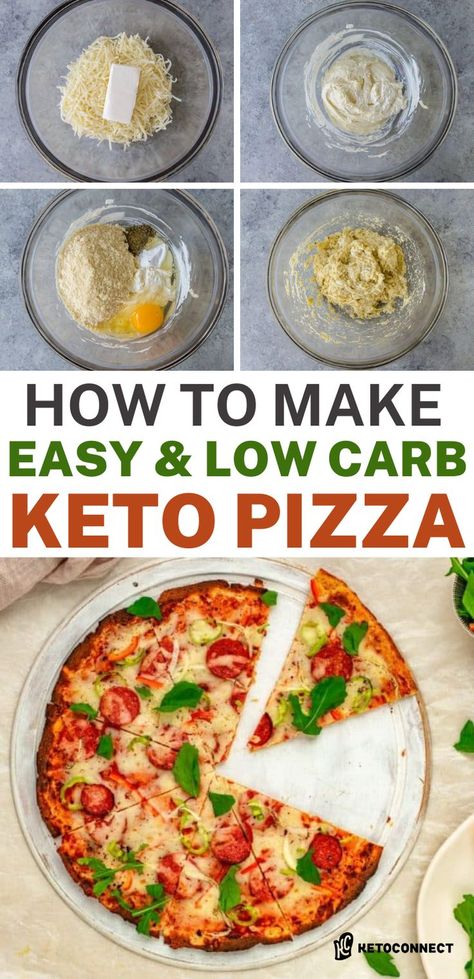 Wondering how to make low carb keto pizza? That's right you don't have to give up pizza because you're on the keto diet. Learn how to make the most flavorful, crispy and cheesy keto pizza crust with fathead dough. When people start a ketogenic diet or a low carb diet, the first thing they look for is a replacement for some of their favorite foods. Pizza is a lot of peoples favorite food, and for good reason. In this post, we show you how to make easy keto pizza in 20 minutes or less! Keto Pizza Base, No Carb Pizza, Student Cooking, Foods Pizza, Keto Pizza Crust, Using Almond Flour, Diet Pizza, Carb Friendly Recipes, Mix Pizza