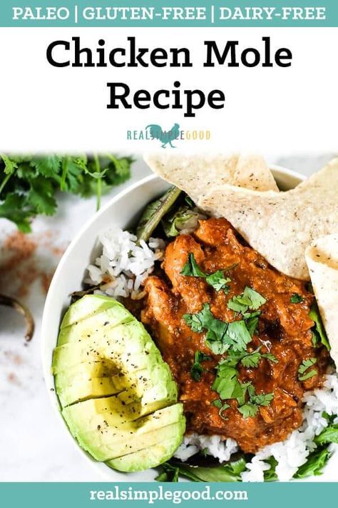 Chicken Mole Recipe, Instapot Ideas, Mole Recipe, Paleo Slow Cooker, Chicken Mole, Keto Healthy, Delicious Paleo Recipes, Whole30 Keto, Cooking Healthy