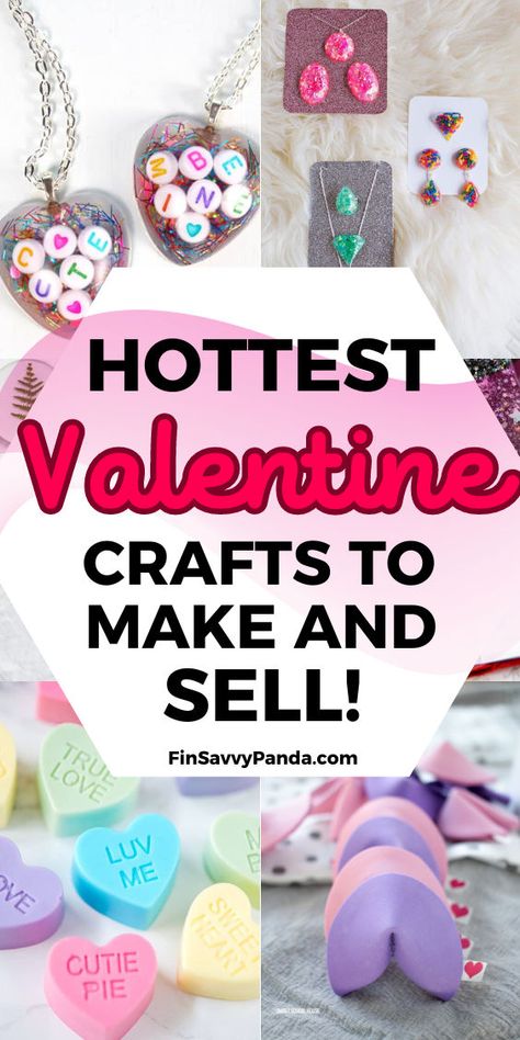 Dive into the lucrative world of easy DIY Valentine's crafts, perfect for your side hustle! From Dollar Tree gems to popular Etsy hits, learn how to make and sell creative and best-selling gifts. Start making money this Valentine's season with these amazing craft ideas! Valentine’s Crafts To Sell, Cricut Projects For Valentines Day, Valentine’s Day Diy Craft, Valentines Small Gift Ideas, Easy Valentine’s Day Crafts For Adults, Valentines Crafts For Teens, Diy Valentines Crafts To Sell, Valentine’s Day Cricut Ideas, Diy Valentine Gifts To Sell