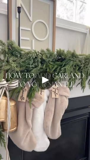 Garland On Mantle, Pampas Christmas, Danielle Green, Lifestyle Creator, Christmas Mantles, Mantle Garland, Luxury Christmas Tree, Christmas Garlands, Luxury Christmas