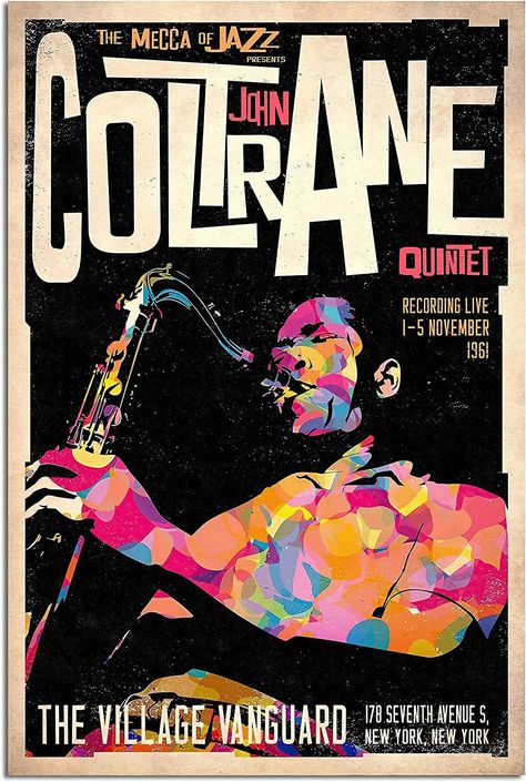 Arte Jazz, Jazz Posters, Concert Poster Art, Jazz Concert, John Coltrane, Vintage Concert Posters, Jazz And Blues, Jazz Poster, Band Poster