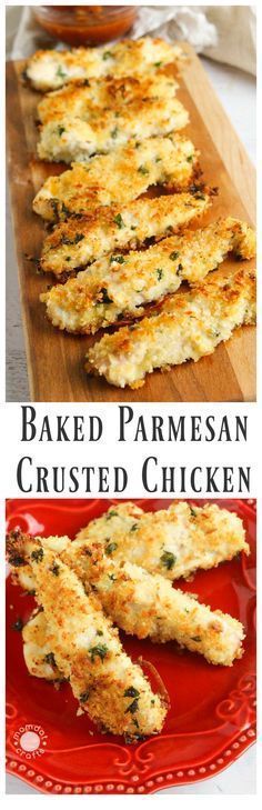 Baked Parmesan Crusted Chicken, Parmesan Crusted Chicken Recipe, Crusted Chicken Recipes, Parmesan Crusted Chicken, Parmesan Crusted, Crusted Chicken, Carb Meals, God Mat, Chicken Recipe