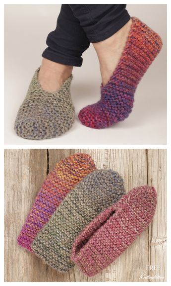 Stitch Slippers, Owl Basket, Easy Crochet Slippers, Knit Slippers Free Pattern, Intermediate Knitting Patterns, Knitted Slippers Pattern, Knitting Patterns Free Beginner, Basket Crochet, Crochet Slipper Pattern