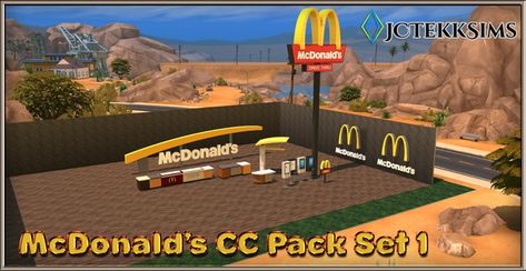 McDonald's CC Pack Set 1 | Patreon Sims 4 Mcdonalds, Sims Furniture, Sims Mods, Sims 4 Cc, Sims 4, Furniture