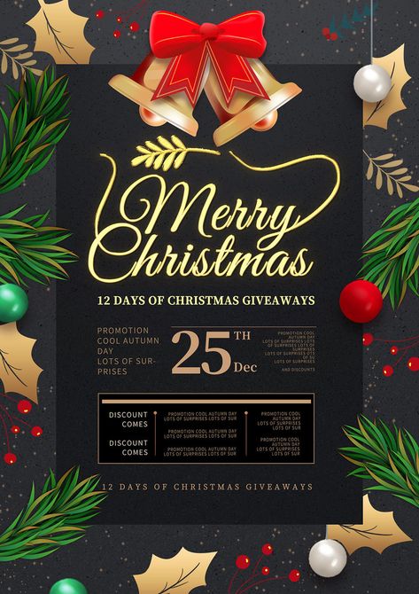 Golden Gradient, Christmas Party Poster, Christmas Giveaway, Gifts Creative, Red Gift Box, Christmas Promotion, Gold Gradient, Christmas Giveaways, Celebration Background