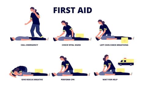 Vector first aid reanimation. cpr traini... | Premium Vector #Freepik #vector #cpr #cpr-training #paramedic #first-aid Cpr Training, Coca Cola Ad, Vital Signs, Medical Help, Cpr, First Aid Kit, Paramedic, Red Cross, Ambulance