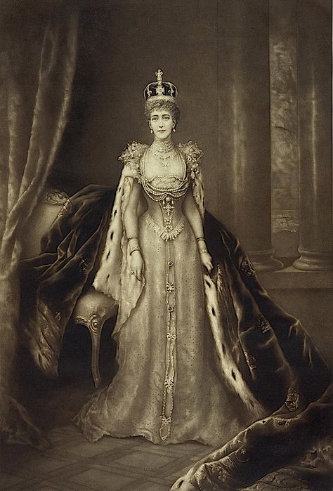 Queen Alexandra coronation dress Queen Wilhelmina, Alexandra Of Denmark, Coronation Dress, Princess Louise, Queen Alexandra, King Edward Vii, Dutch Royalty, Princess Alexandra, Royal Queen