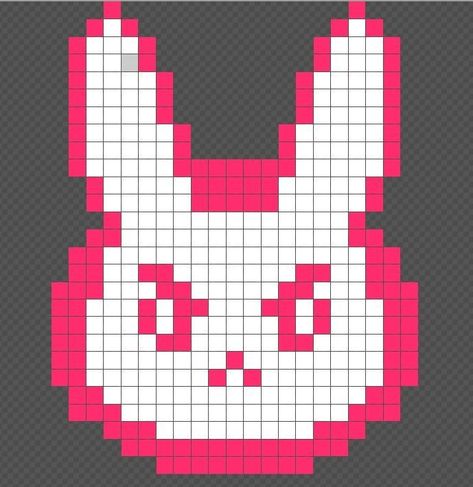 Overwatch Perler Beads Pattern, Perler Beads Overwatch, Overwatch Cross Stitch, Overwatch Pixel Art Grid, Overwatch Pixel Art, Diva Overwatch, Easy Pixel Art, Pixel Art Templates, Diy Perler Bead Crafts