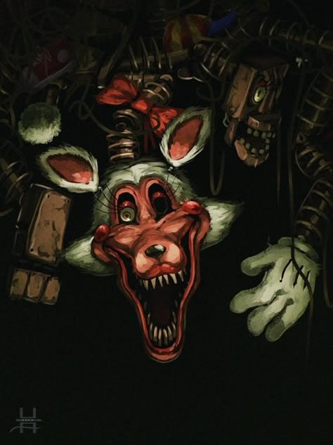 The Mangle Fnaf Jrs, Fnaf Jrs Mangle, Fnaf Horror Art, Mangle Wallpaper, Realistic Fnaf, Creepy Fnaf, Mangle Fanart, Wallpaper Scary, Fnaf Horror