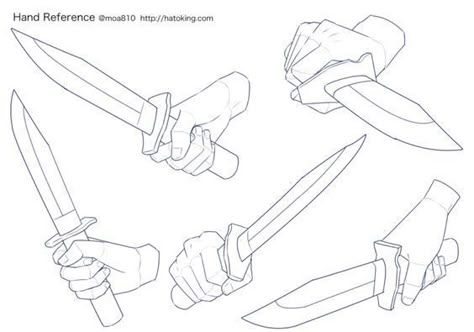 Holding Knife, Knife Drawing, Hand Drawing Reference, Hand Reference, Hands Holding, 캐릭터 드로잉, Anatomy Drawing, Poses References, Hand Sketch