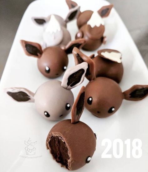 Miscellaneousmao Pokemon Cake Pops, Pokemon Snacks, Heads Or Tails, Pikachu Cake, Homemade Chocolate Truffles, Homemade Truffles, Pokemon Cake, Filled Donuts, Baking Classes