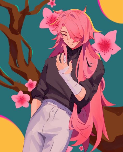 _.mararu._ on ig Pink Haired Oc, Pink Character Design, Pink Hair Oc, Honkai Star Rail Oc, Pink Hair Character, Art Folder, Character Reference, I Try, Star Rail