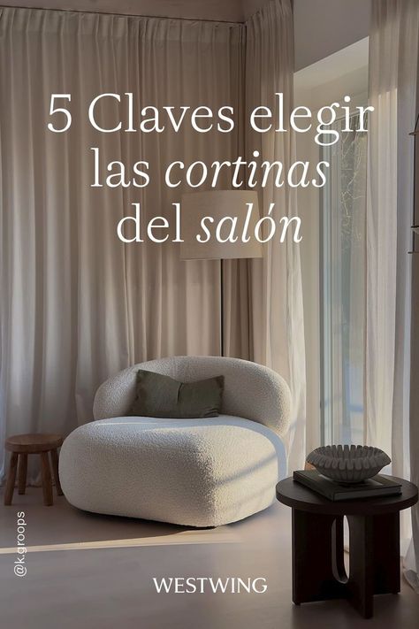 Las cortinas son una forma bonita y sencilla de crear un ambiente cálido y acogedor en nuestros salones. Aportan un toque elegante y ayudan a que el salón sea más acogedor. La combinación de diferentes estilos de cortinas ofrece posibilidades infinitas para lograr una decoración perfecta. Descubre en Westwing nuestra guía de cortinas para saber elegir las cortinas perfectas para tu salón. Encuentra inspiración en estas 5 claves y consejos de decoración para decorar salones modernos con cortinas. Cortinas Living, Color