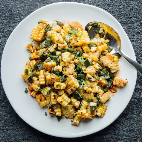 Corn And Poblano, Corn Poblano, Easy Corn Salad, Seasoned Corn, Grilled Corn Salad, Easy Corn, Mustard Powder, Summer Eats, Fennel Salad