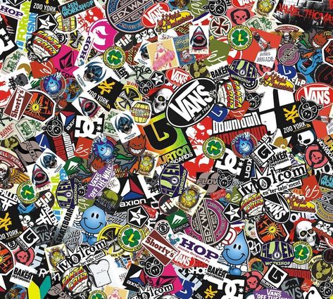 Mystery Sticker Pack, Assorted Sticker-Bombing, Funny Vinyl Stickers, Grab Bag, Blind Box, Laptop Stickers by Flinsky on Etsy Stickerbomb Wallpaper, Sticker Bomb Wallpaper, Good Phone Backgrounds, Skateboard Companies, Skate Stickers, Jdm Stickers, Jdm Wallpaper, Sticker Bomb, Skateboard Stickers