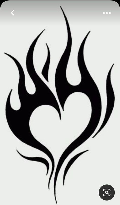 Flame Heart Drawing, Fire Heart Drawing, Heart On Fire Drawing, Heart With Fire Tattoo, Cool Heart Designs, Heart Fire Tattoo, Fire Stencil, Fire Silhouette, Flame Drawing