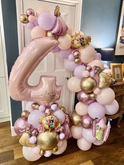 Princess Balloon Decorations, Disney Party Decorations, Ideas Bautizo, Balloon Business, Princess Balloons, Balloon Tower, Princess Birthday Party Decorations, Princess Party Decorations, Girl Bday Party