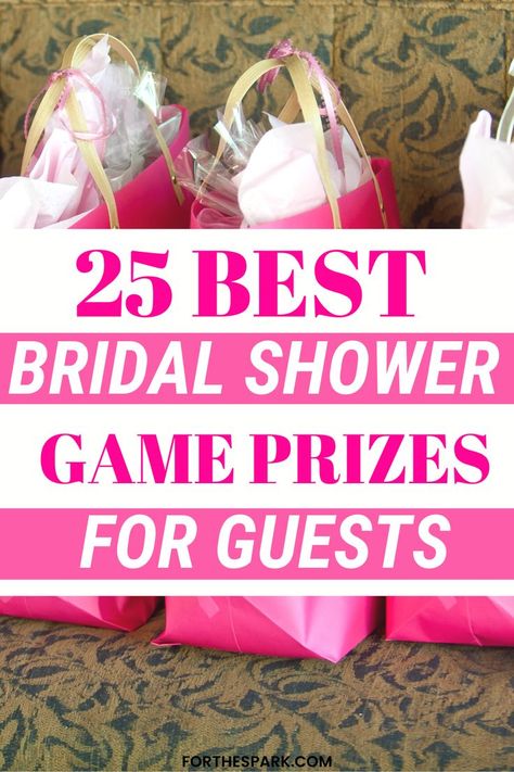 bridal shower game prizes Gifts For Bridal Shower Games, Bridal Shower Game Prizes, Wedding Shower Prizes, Diy Bridal Shower Games, Shower Game Prizes, Bridal Shower Baskets, Bride Shower Games, Simple Bridal Shower Decorations, Bridal Shower Games Prizes