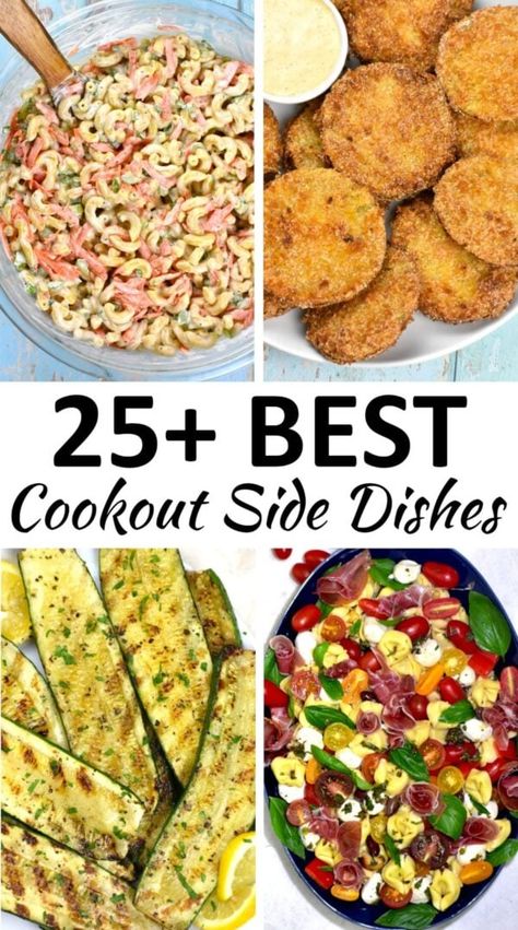 cookout side dishes pin Smoked Meat Side Dishes, American Side Dishes, Side Dishes For Smoked Pork, Quick Side Dishes For Bbq, Best Cookout Side Dishes, Hamburger Cookout Ideas Sides, Burger Sides Dishes Summer, Side For Burgers Summer, Grill Out Sidedish