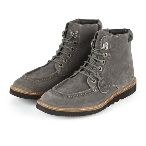 Men's Kwamie #Boot Grey Only £95 On kickers.co.uk - http://tinyurl.com/pewdepj Ankle Boots Uk, Boots Uk, All About Shoes, Mens Shoes Boots, Lace Up Heels, Heel Type, Soft Suede, Stylish Men, Leather Heels