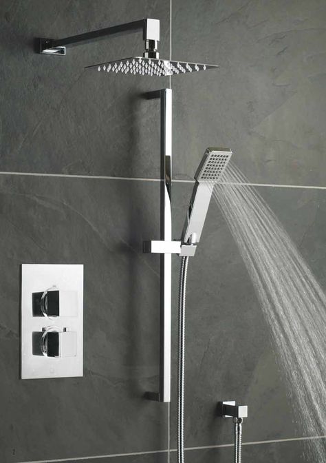 Vado Shower package Bathroom Shower Taps, Trending Bathrooms, Taps Design, Small Washroom, Washroom Interior, Grey Bathroom, Bathroom Taps, Complete Bathrooms, Shower Taps