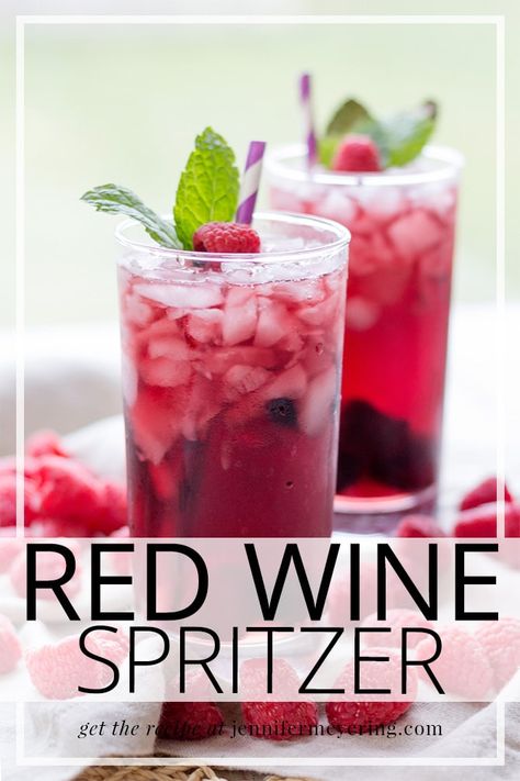 Wine Punch Recipes, Red Wine Spritzer, Wine Spritzer Recipe, Wine Recipes Drink, Beautiful Meals, Red Wine Drinks, Red Wine Cocktails, Wine Mixed Drinks, Wine Punch