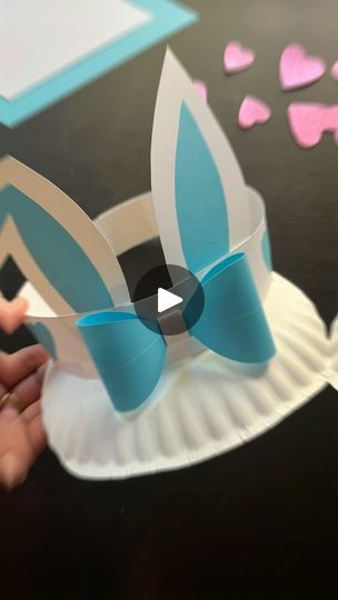 Paper Plate Hats, Diy Bunny Ears, Bunny Ears Hat, Diy Bunny, Ears Hat, Paper Bunny, Easter Bunny Ears, Hat Headband, Bunny Head