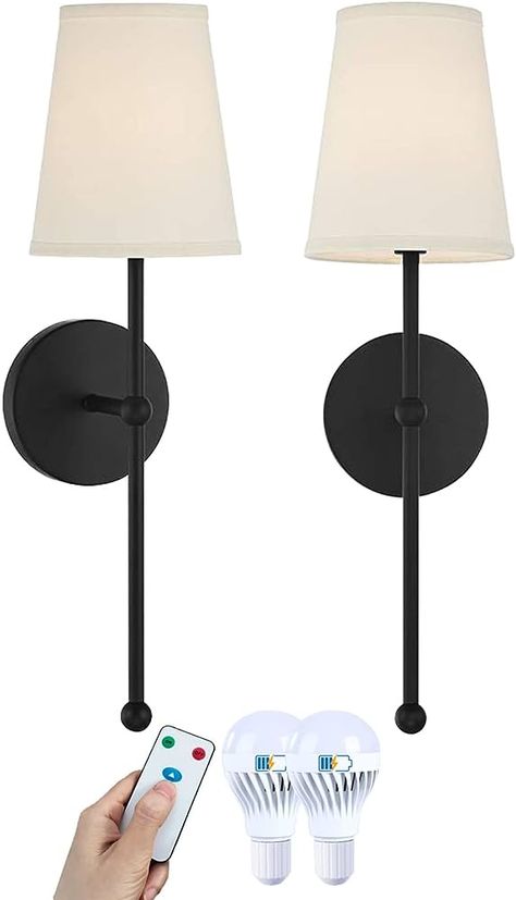 Lamp Without Electricity, Sconces Dining Room Wall, Wall Mounted Lights Bedroom, Battery Wall Lights, Light Fixtures For Bedroom, Wall Mounted Lamp, Black Wall Lights, Mounted Lamp, Wall Lights Bedroom