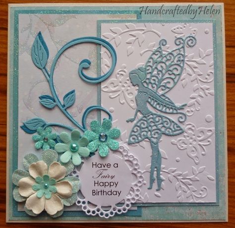 tattered lace tink fairy die cards - Google Search                                                                                                                                                                                 More Fairy Greeting Cards, Pinterest Birthday Cards, Fairy Birthday Card, Fairy Cards, Tattered Lace Cards, Girl Birthday Cards, Spellbinders Cards, Birthday Cards For Women, Embossed Cards