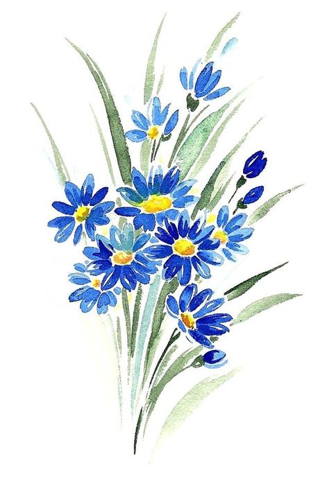 Flower Art Project, Easy Watercolor Painting Ideas, Watercolor Painting Ideas For Beginners, Beautiful Watercolor Paintings, Easy Watercolor Painting, Thistles Art, Watercolor Painting Ideas, Art Project For Kids, Painting Flowers Tutorial