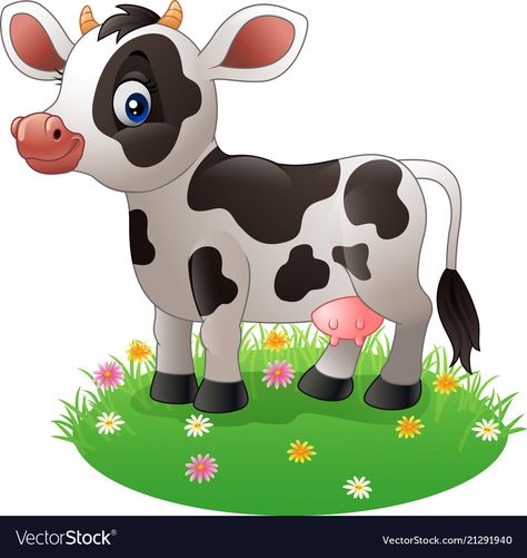 Illustration For Kids, Cow Vector, Cow Wallpaper, Cow Illustration, Vegetable Cartoon, Eid Crafts, Cartoon Cow, Cartoon Fish, Animal Crafts For Kids