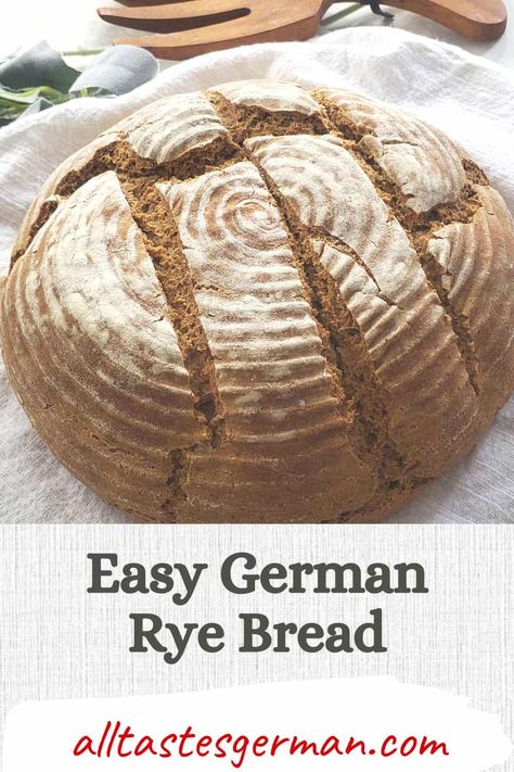 This easy German rye bread tastes like rye sourdough bread but does not include all the hassle of sourdough. Seedless Rye Bread Recipe, Light Rye Bread Recipe, German Rye Bread Recipe, German Rye Bread, Dark Rye Bread Recipe, Rye Sourdough Bread, Artisan Sourdough Bread, Rye Bread Recipe, Rye Sourdough