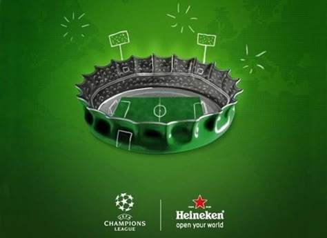 Heineken to Become the Official Beer of Major League Soccer Soccer Ads Advertising Campaign, Beer Cup Design, Sports Creative Ads, Soccer Ads, Football Ads, Heineken Beer, Beer Ads, Soccer World Cup, Clever Advertising