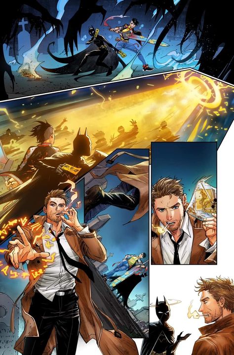 John Constantine X Zatanna, John Constantine And Zatanna, Dc Constantine, Zatanna And Constantine, John Constantine Fanart, John Constantine Comic, Constantine Comic, Hellblazer Comic, Constantine Hellblazer