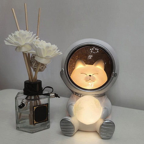 Space Cute Cat Spaceman Night Light Rechargeable Bedroom Ornaments Kids Room Decor Aesthetic, Gifts for Christmas, Birthdays, Valentine's Day Animal Night Light, Fear Of The Dark, Light Girls, Christmas Decorations For Kids, Illumination Art, Girl Decor, Kids Art Prints, Led Table Lamp, Night Lamps