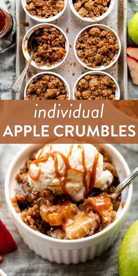 Ramkin Recipes, The Best Apple Crumble, Best Apple Crumble Recipe, Best Apple Crumble, Easy Fall Desserts, Apple Crumble Topping, Ramekin Dessert, Ramekin Recipe, Pumpkin Cookies Easy