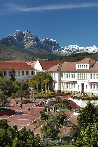 Red Square at University of Stellenbosch, South Africa Stellenbosch University, Stellenbosch South Africa, Africa Do Sul, South Africa Travel, Out Of Africa, Red Square, Cape Town South Africa, Western Cape, Southern Africa