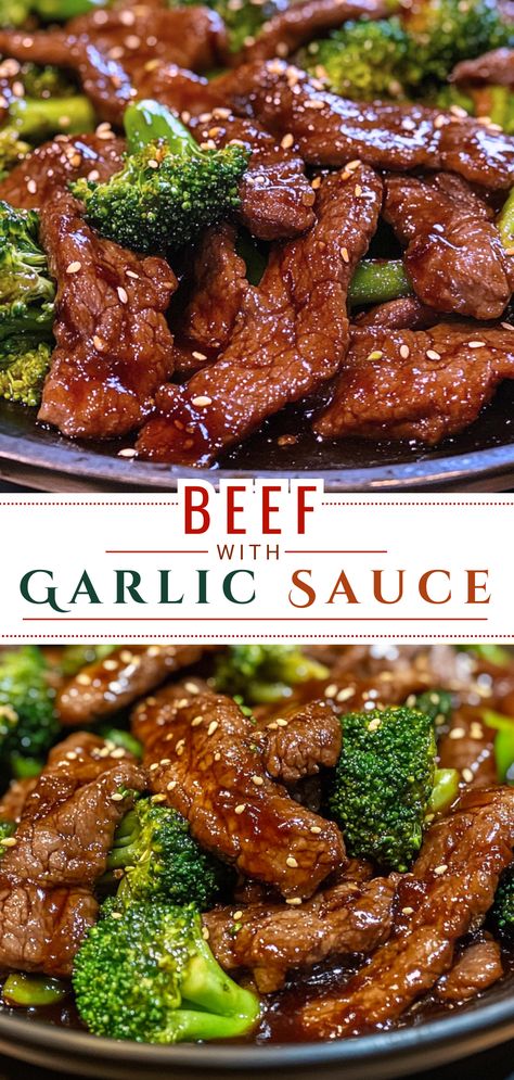 Beef with Garlic Sauce Beef Sirloin Recipe, Sirloin Meals, Beef Strips Recipes Easy, Beef Tips And Broccoli, Beef Strip Recipes, Steak Strips Recipe, Beef Strips Recipes, Beef With Black Bean Sauce, Garlic Beef And Broccoli