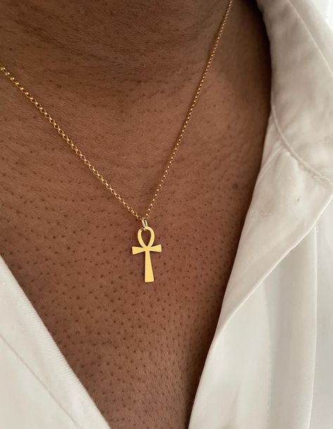 Life In Ancient Egypt, Gold Dainty Necklace, Cross Necklace Gold, Ankh Symbol, Egyptian Ankh, Ankh Necklace, Ankh Cross, Luxury Jewelry Box, Luxury Jewellery